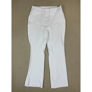 Spanx Jeans Womens M‎ White On The Go Ankle Slim Straight Leg Pull On Stretch